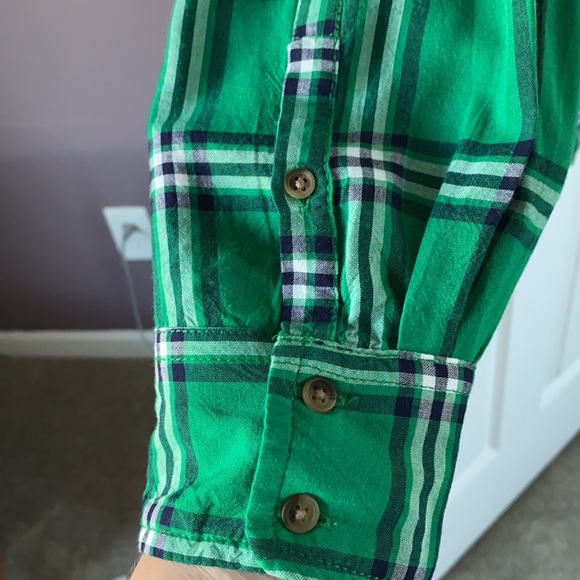 Green plaid longsleeve shirt size L - Picture 6 of 7
